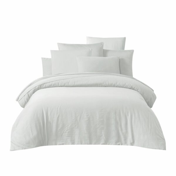 Housse de couette 100% satin de coton 240x220 - TALOA - Blanc