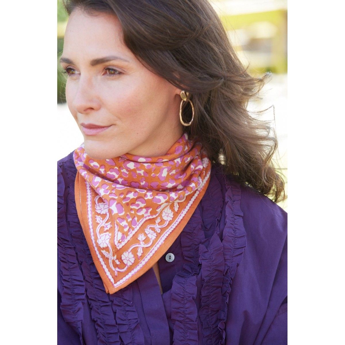 3701407154750-foulard-indienenfant----leopard-cuivre